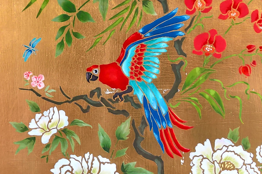 Parrot & Peony Chinoiserie