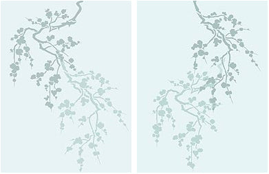 Small Blossom Silhouettes Stencil