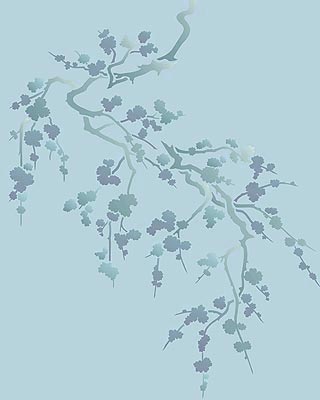 Small Blossom Silhouettes Stencil