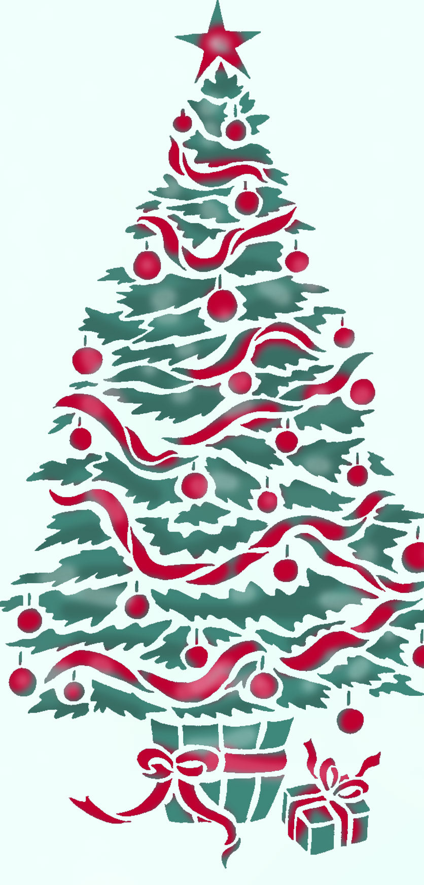 Oversize Christmas Tree Stencil