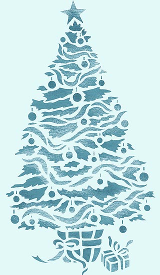 Oversize Christmas Tree Stencil