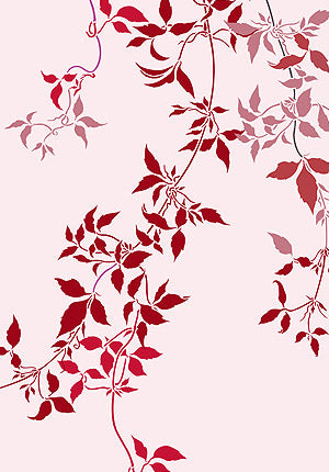 Large Trailing Clematis Leaves Stencil 2