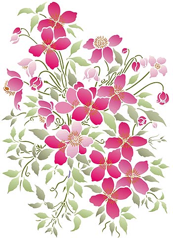 Oversize Montana Clematis Motif