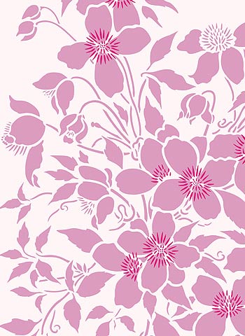 Oversize Montana Clematis Motif