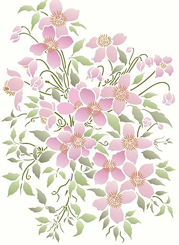 Oversize Montana Clematis Motif