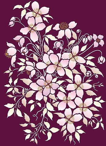 Oversize Montana Clematis Motif