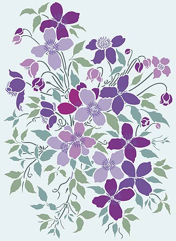 Oversize Montana Clematis Motif