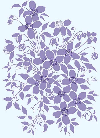 Oversize Montana Clematis Motif