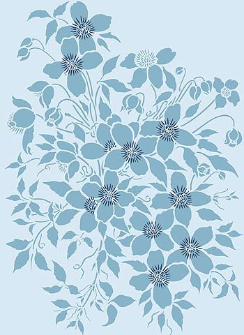 Oversize Montana Clematis Motif