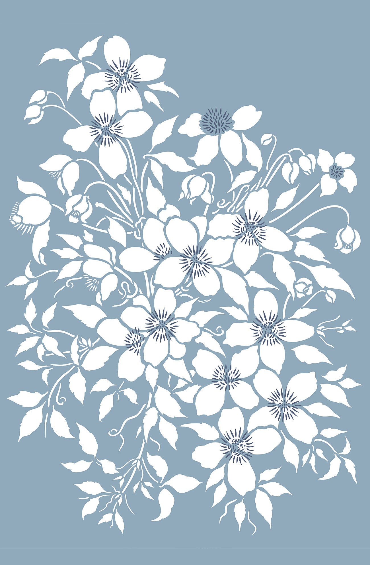 Oversize Montana Clematis Motif