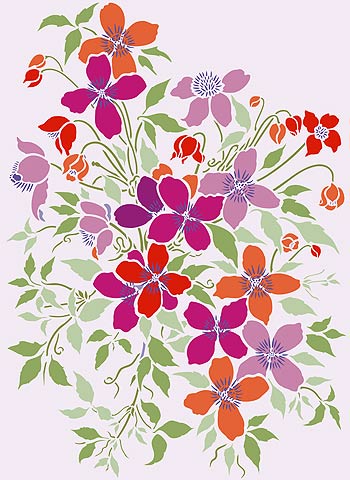 Oversize Montana Clematis Motif