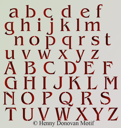 Small Alphabet Theme Pack Stencil