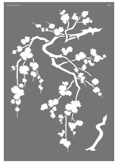 Cherry Blossom Silhouette Stencil 3