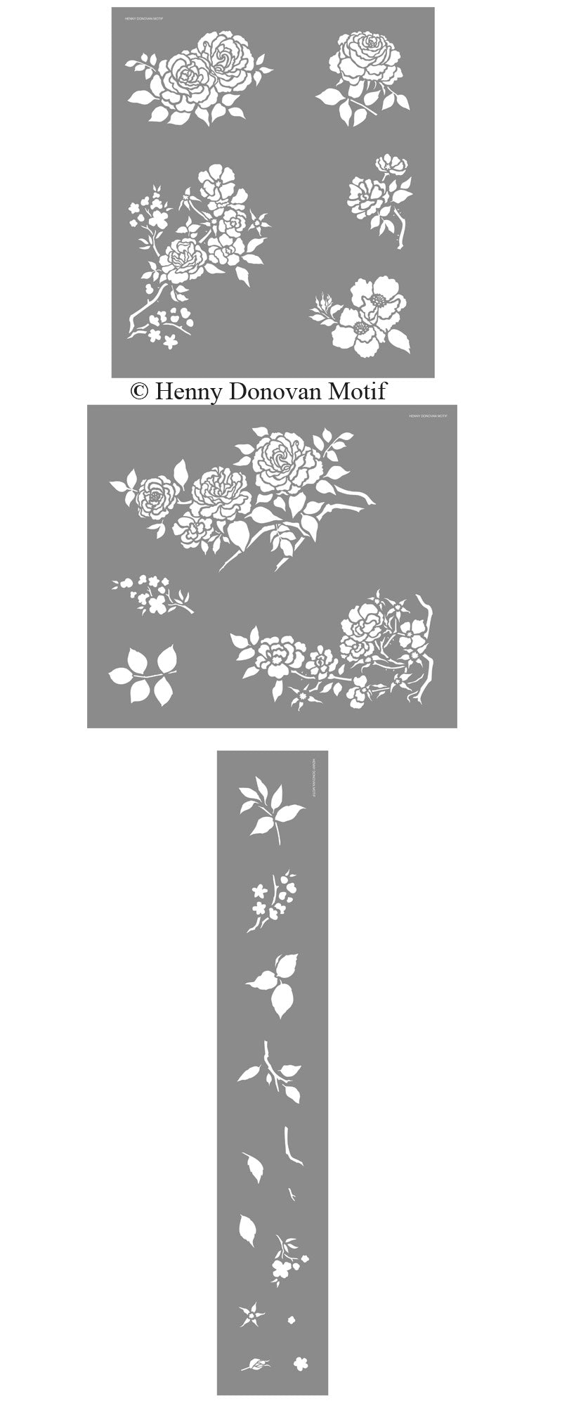 Chinoiserie Roses Theme Pack Stencil