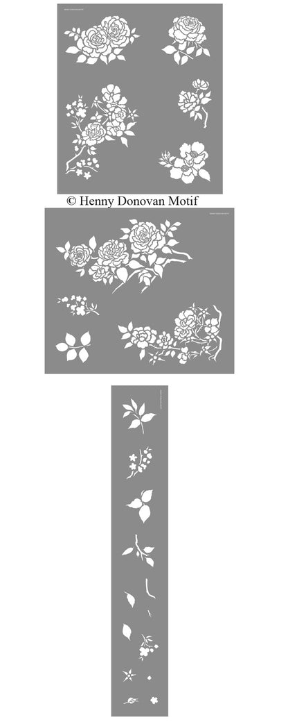 Chinoiserie Roses Theme Pack Stencil