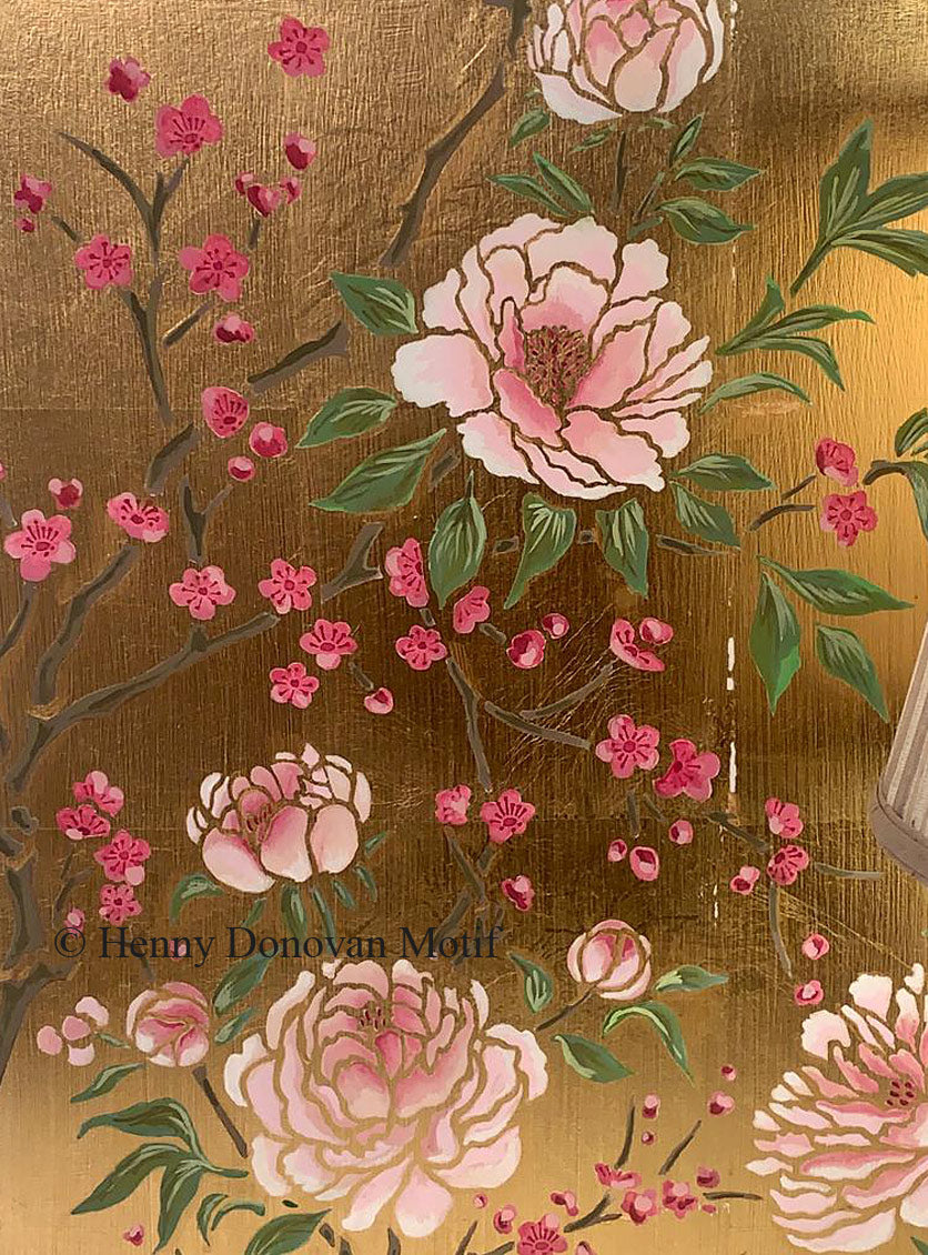 Chinoiserie Peonies and Blossom Theme Pack Stencil