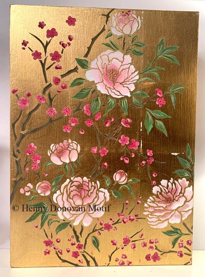 Chinoiserie Peonies and Blossom Theme Pack Stencil