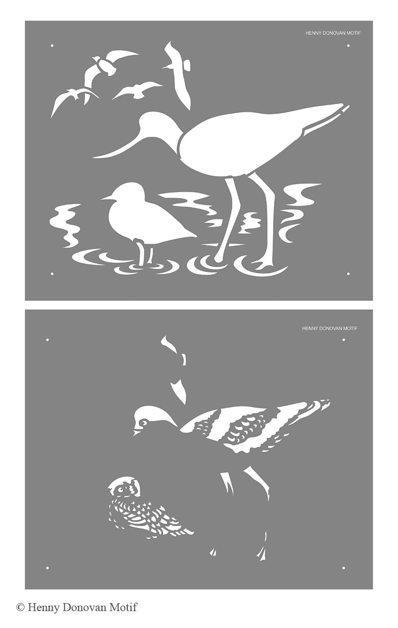 Coastal Birds Stencil 1