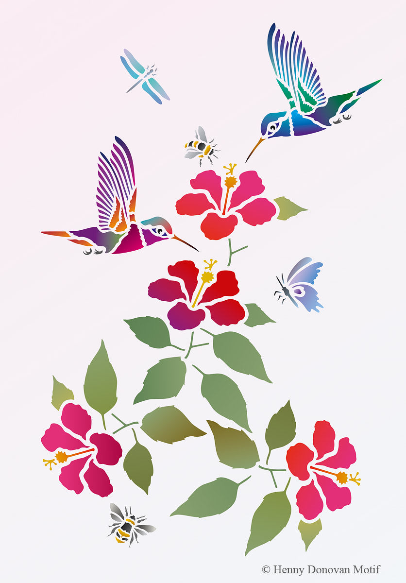 Little Hummingbird Stencil