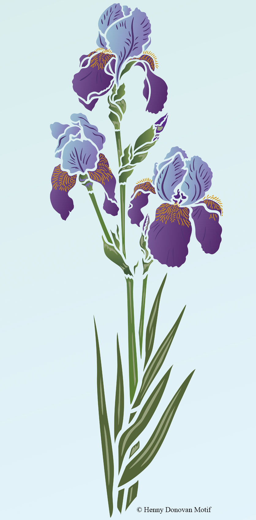 Iris Stencil 2