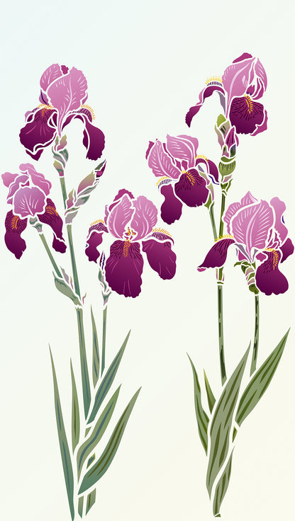 Iris Stencils 1 and 2