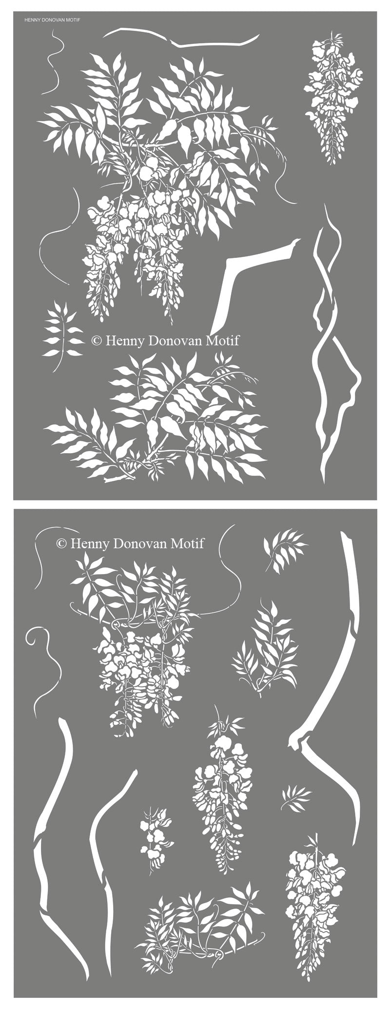 Large Wisteria Theme Pack Stencil