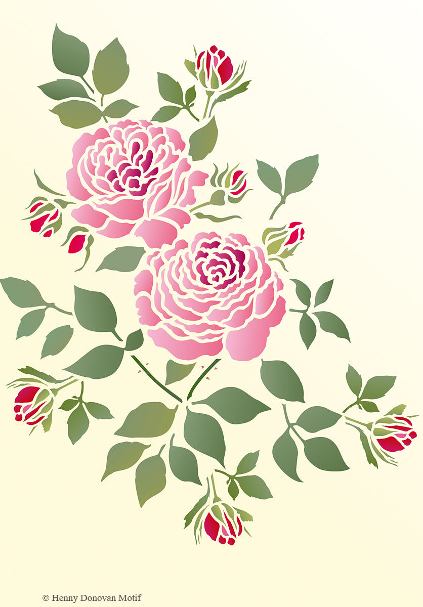 Garden Rose Stencil