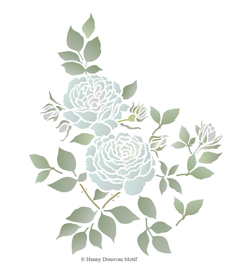 Garden Rose Stencil