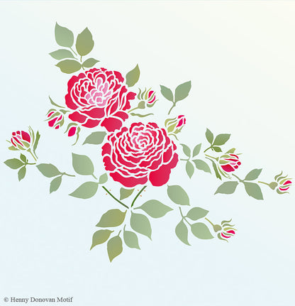 Garden Rose Stencil