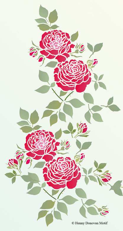 Garden Rose Stencil