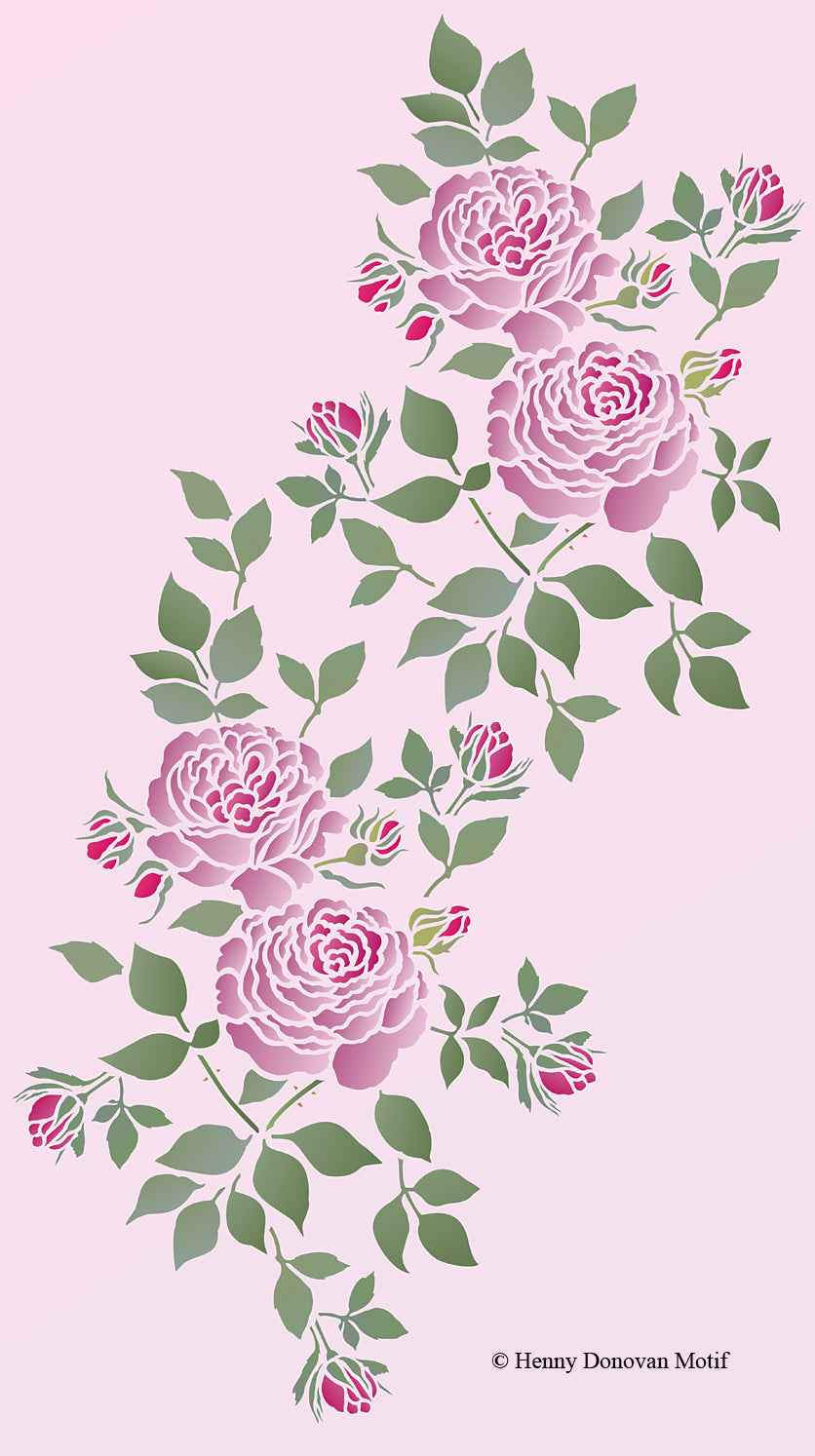 Garden Rose Stencil