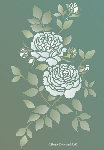 Garden Rose Stencil