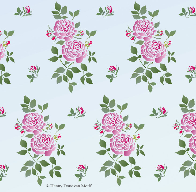 Garden Rose Stencil