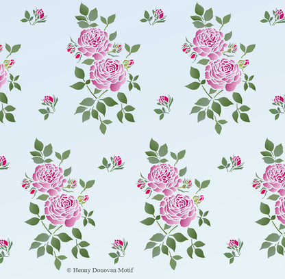 Garden Rose Stencil