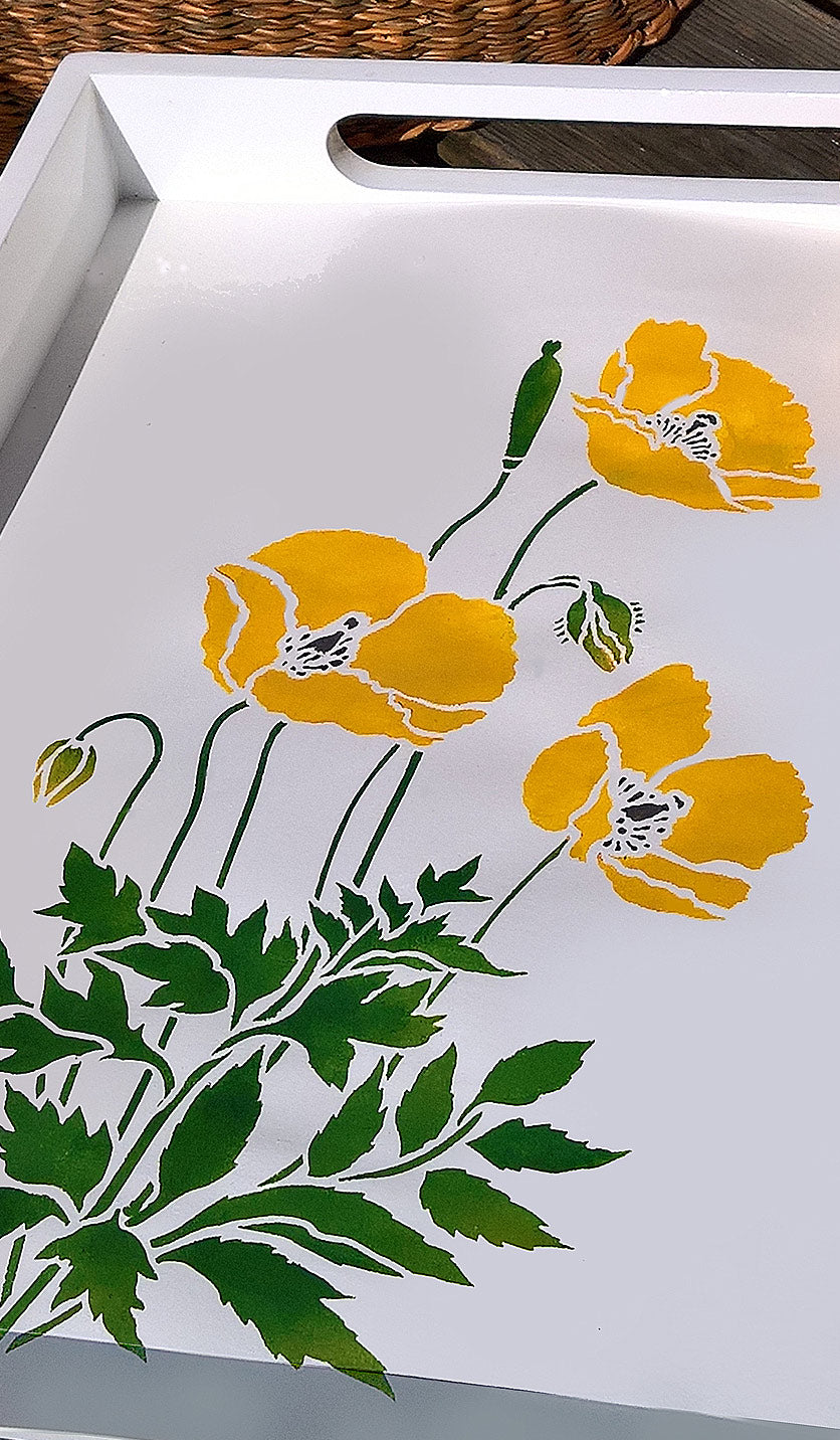 Little Wild Poppies Stencil