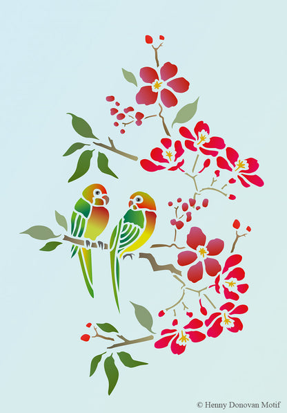 Little Lovebirds Stencil