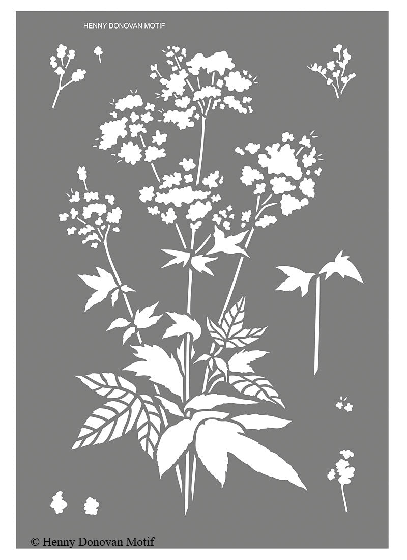 Small Meadowsweet Stencil