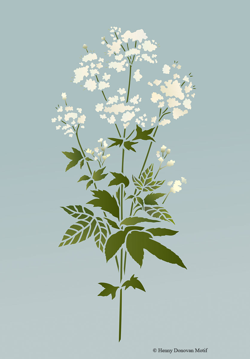 Small Meadowsweet Stencil