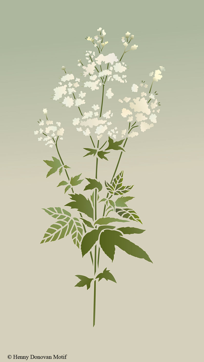 Small Meadowsweet Stencil