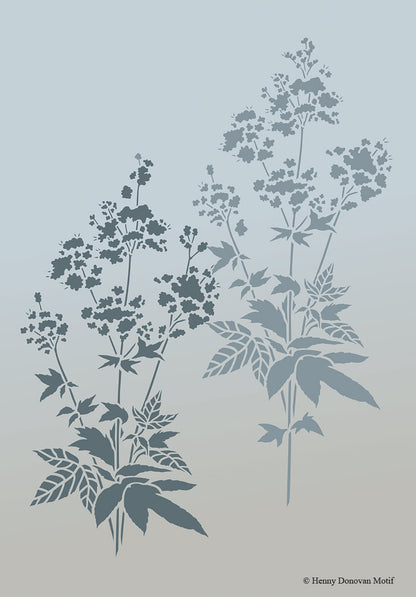 Small Meadowsweet Stencil