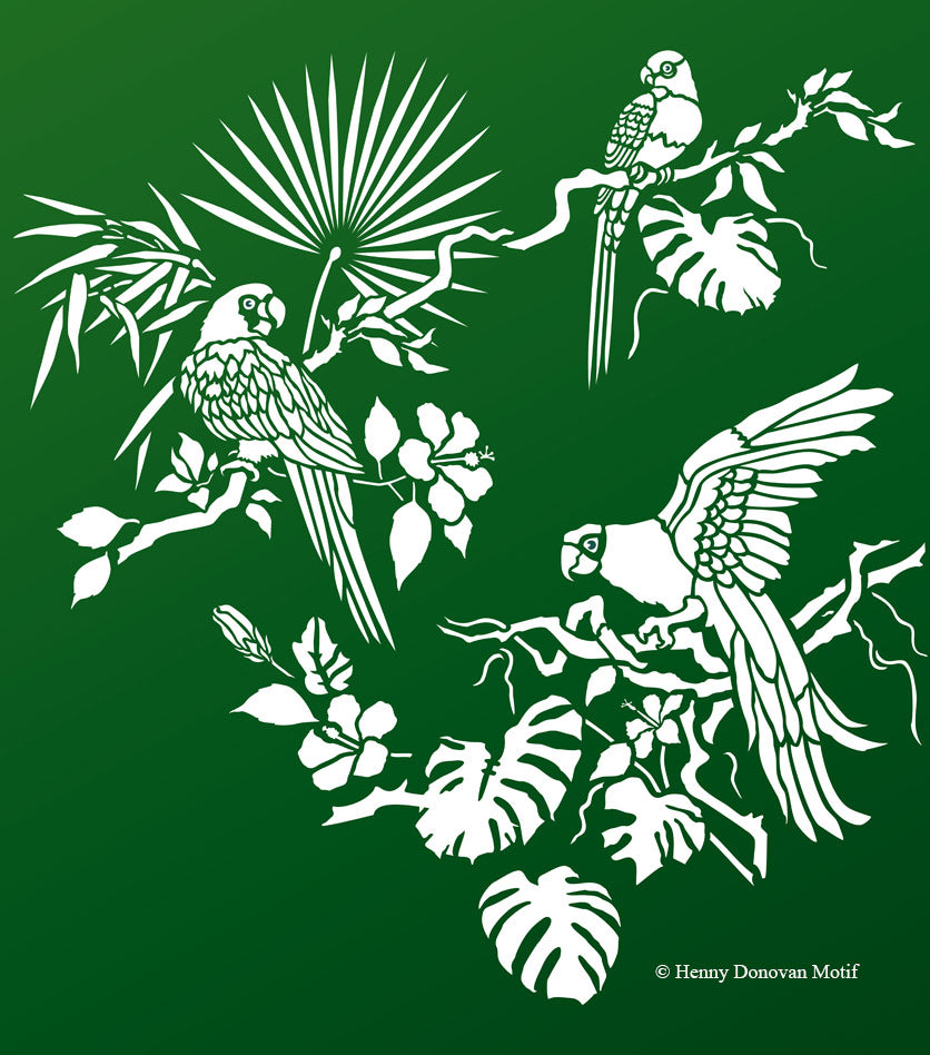 Tropical Parrot Theme Pack Stencil