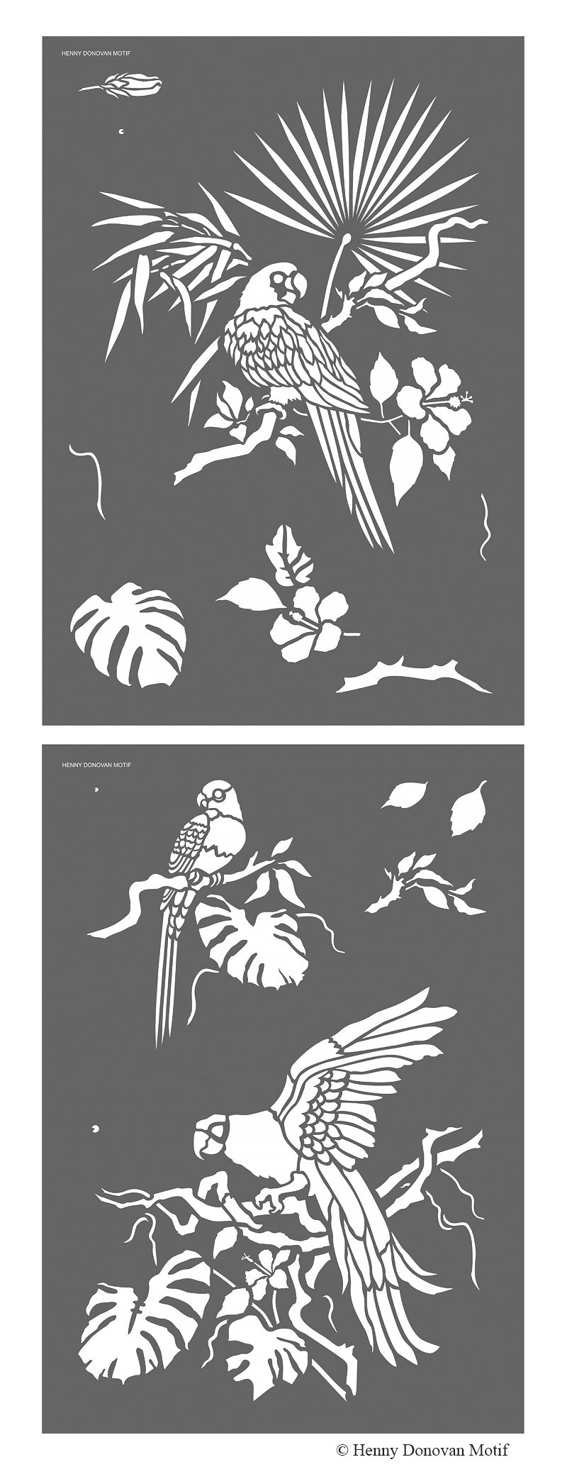 Tropical Parrot Theme Pack Stencil