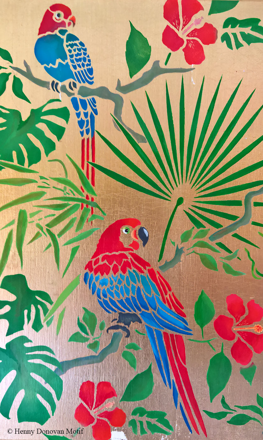 Tropical Parrot Theme Pack Stencil