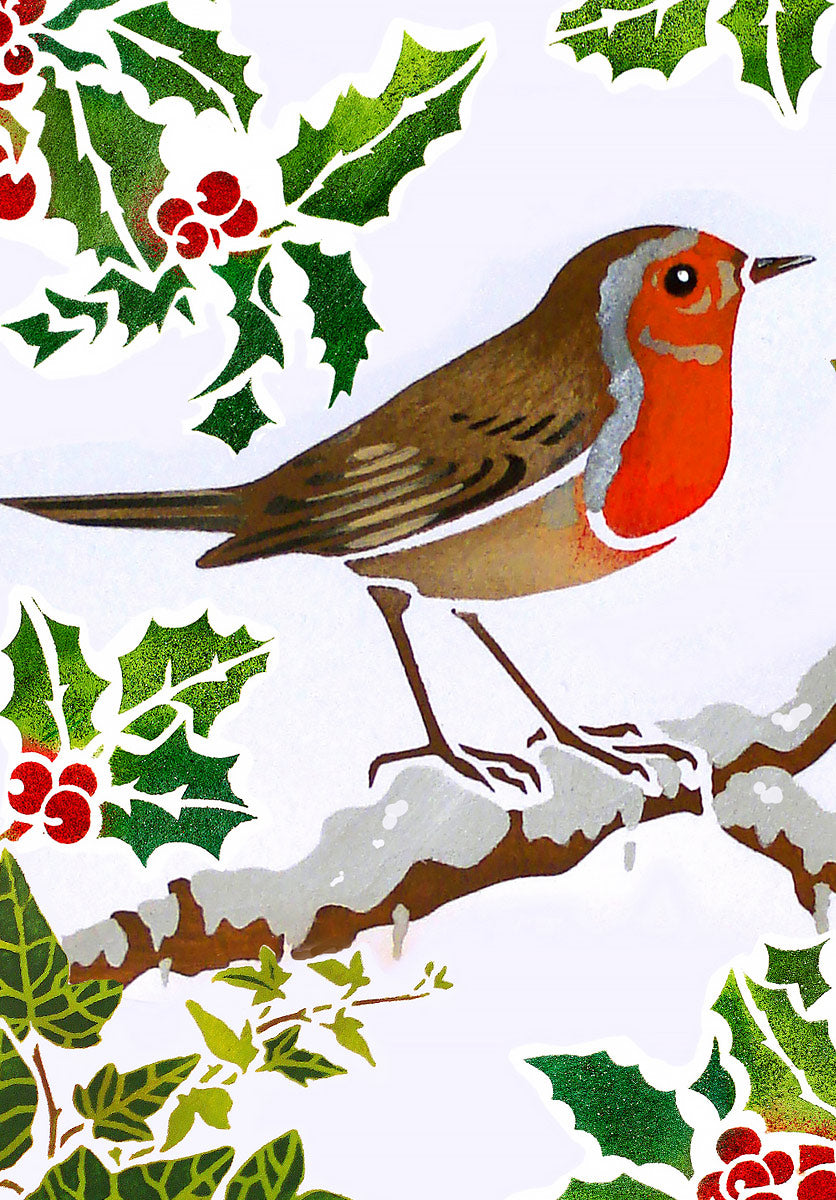 (5 Pack) Christmas Robin Cards