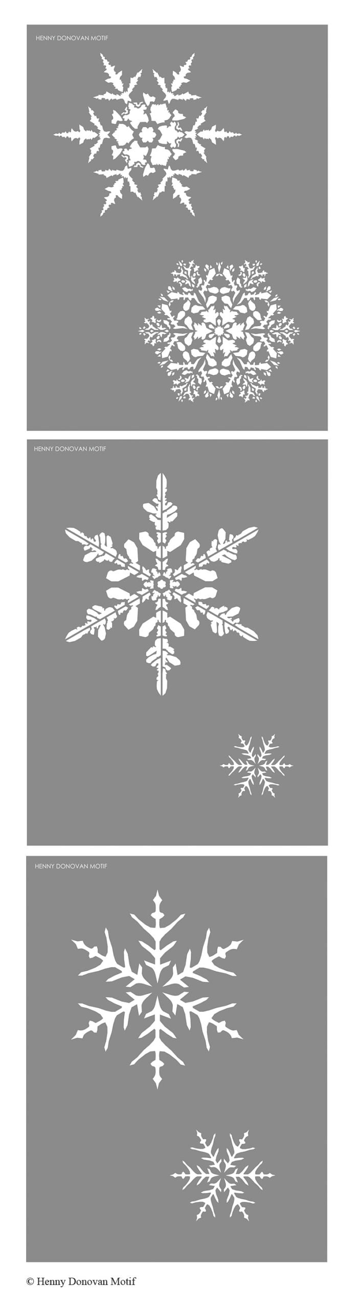 Small Snowflakes Stencil