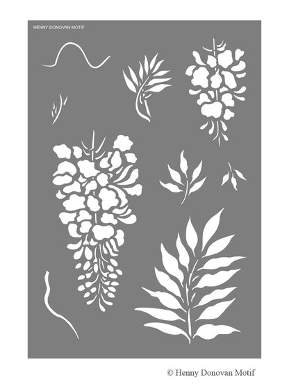 Small Wisteria Theme Pack Stencil