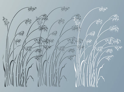 Wild Oat Grass Stencil