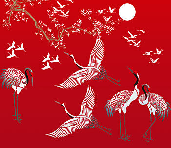 All Japanese Cranes Theme Pack Stencil