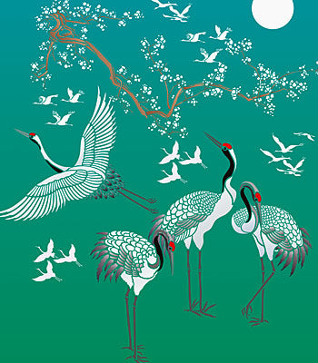 All Japanese Cranes Theme Pack Stencil