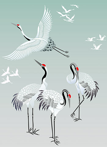 All Japanese Cranes Theme Pack Stencil